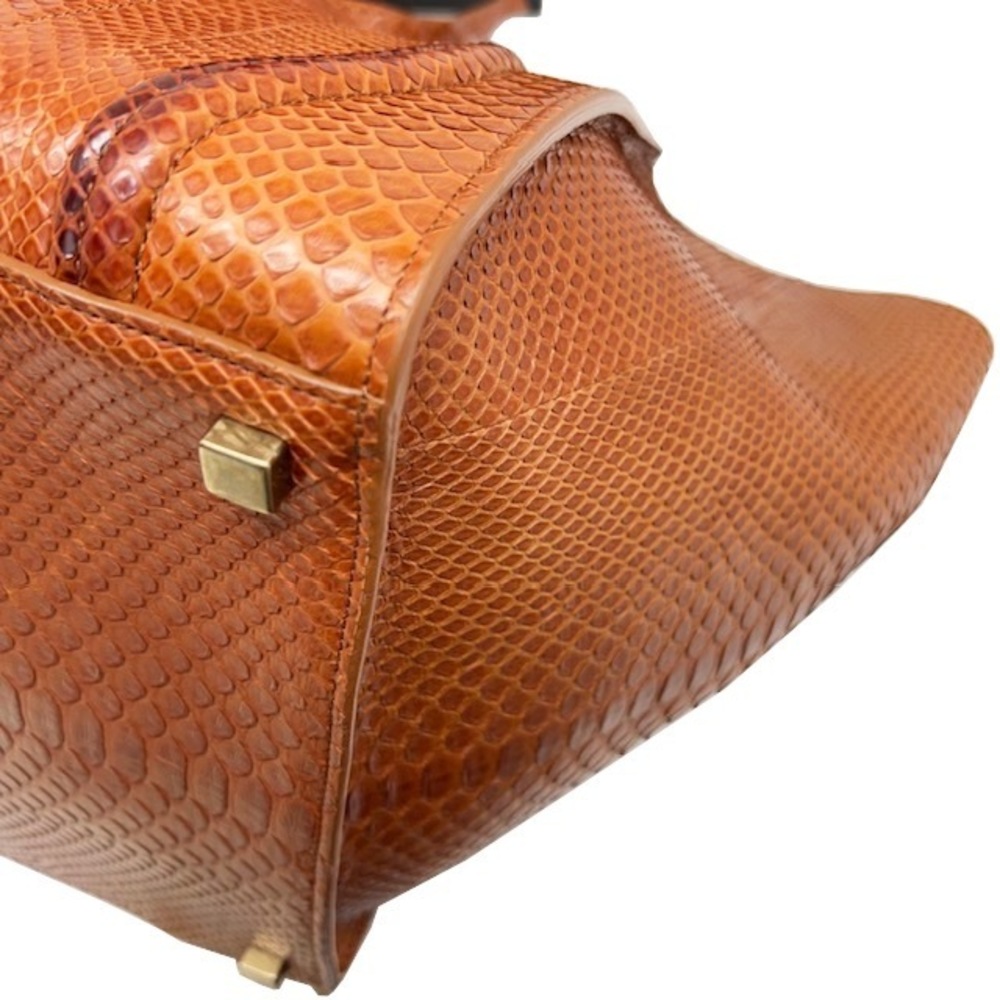 Celine Luggage Phantom Handbag Python Brown - image 7